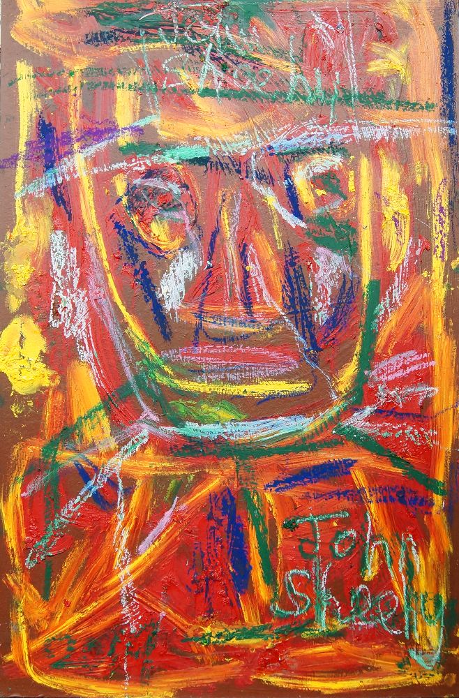 John Sheehy, Irish b.1949- Abstract portrait, 2021; oil on canvas, signed and dated along the - Image 4 of 5