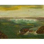 G. Anderson, British school, late 20th century- Seascape; oil on canvasboard, signed 'G.