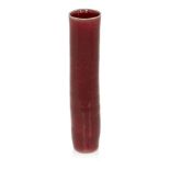 Rupert Spira (b.1960), Studio Pottery cylinder vase, circa 2000, Stoneware, deep red glaze with pale