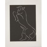 Henri Matisse, French 1869-1954- Un meuglement different des autres, from Pasiphae; linocut in black