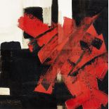 François Benoit Lison, French b.1968- Abstract #67; oil and tar on canvas, with artist's signature