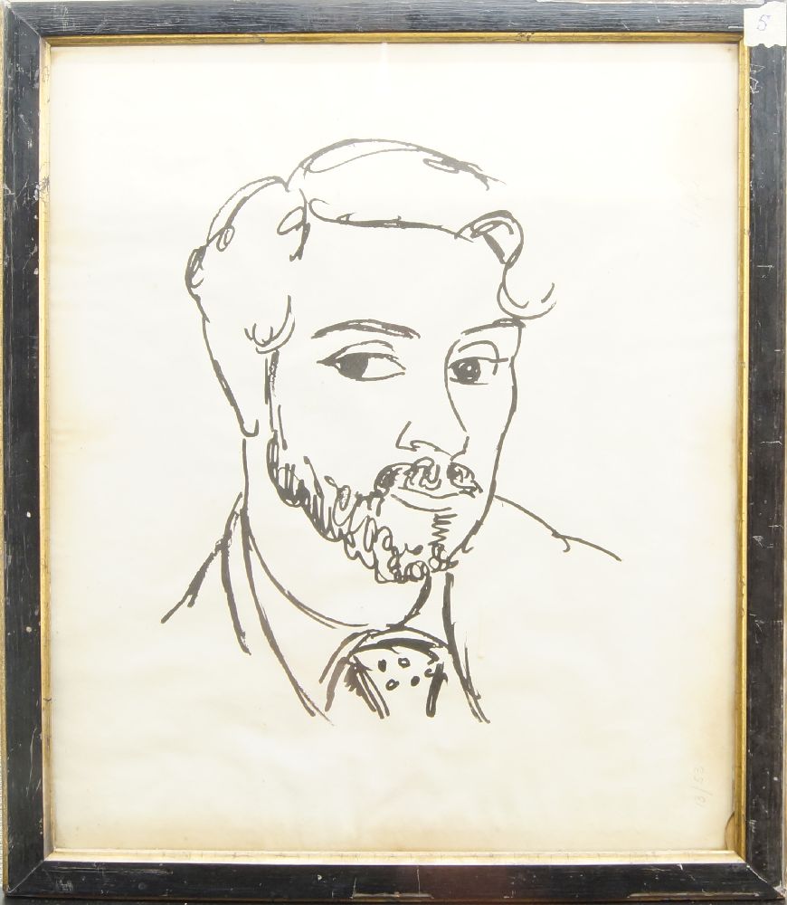 Edward Wolfe, South African/British 1897–1982- Self-Portrait; lithograph, signed and numbered '13/ - Image 2 of 3