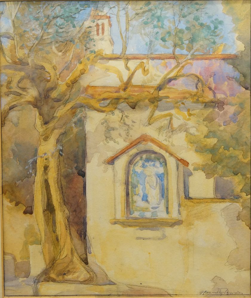 Faith Kenworthy-Browne, British 1882-1973- View in India, 1926-1929; oil on board, signed with - Image 4 of 5