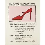 Edward Monkton, British b. 1966- The Shoe of Salvation; screenprint in colours, signed and