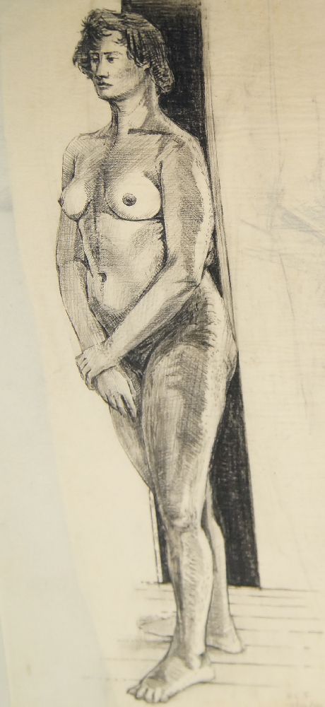 Ben Sunlight, British 1935-2002- Study of a female nude; charcoal on paper, signed and dated 'Ben - Image 3 of 5