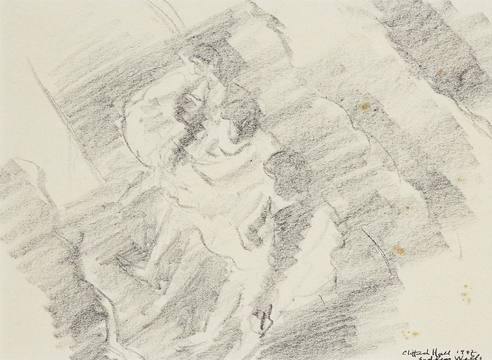 Clifford Hall, ROI, NS, British 1904-1973- Sadler’s Wells ballet, 1947; pencil on paper, signed,