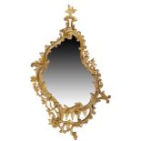 A George III rococo giltwood mirror