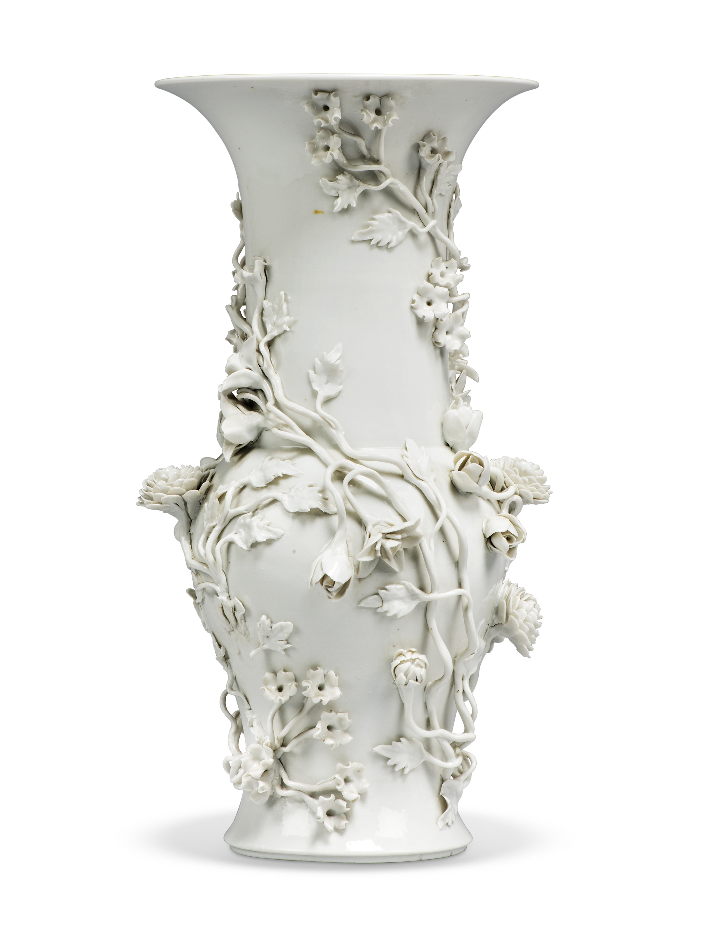 A Continental white porcelain beaker-vase, possibly Doccia, possibly second half 18th century, wi... - Image 5 of 5