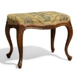 A French walnut stool