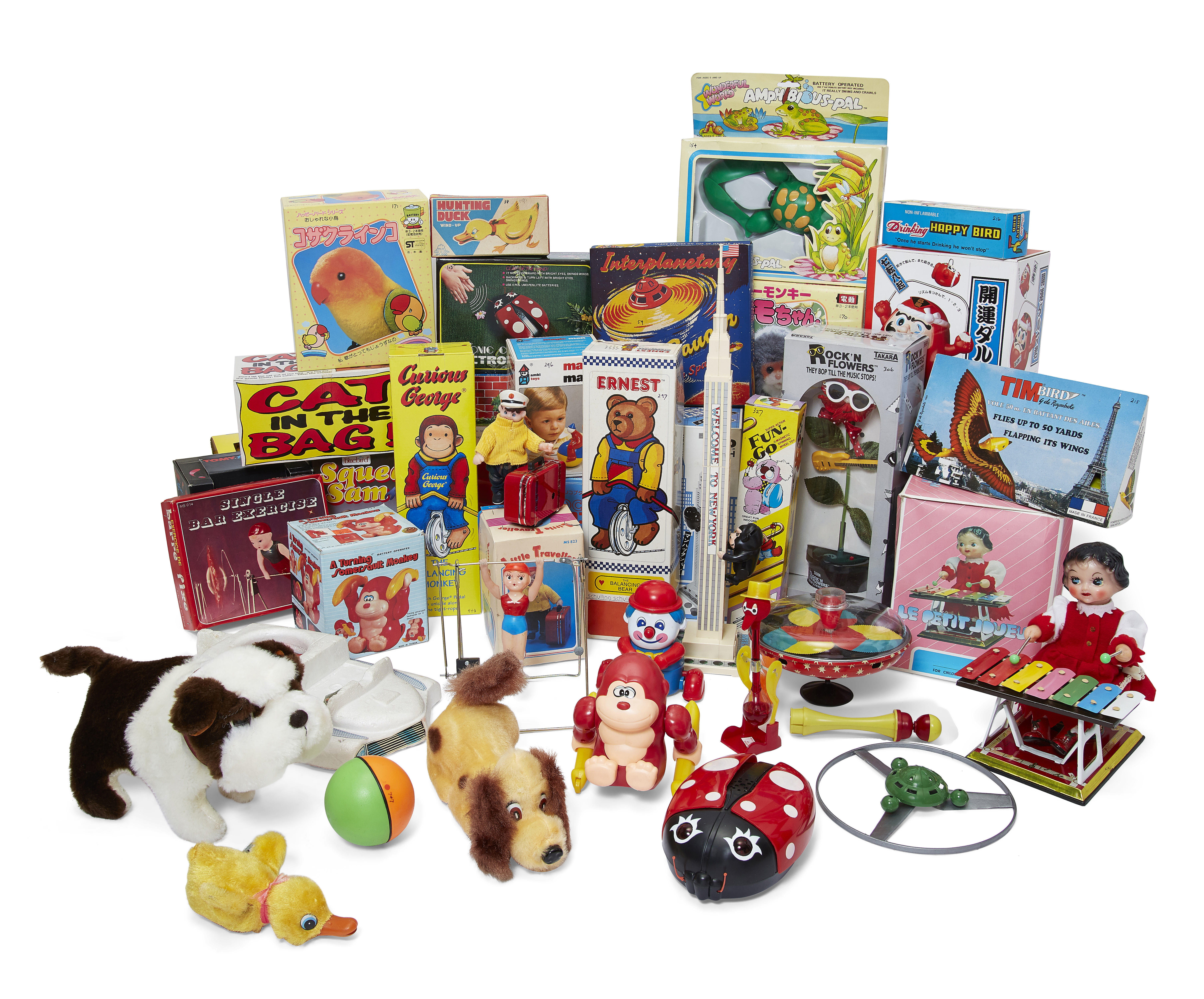 A quantity of plastic toys