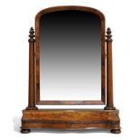 A large Victorian mahogany dressing table mirror