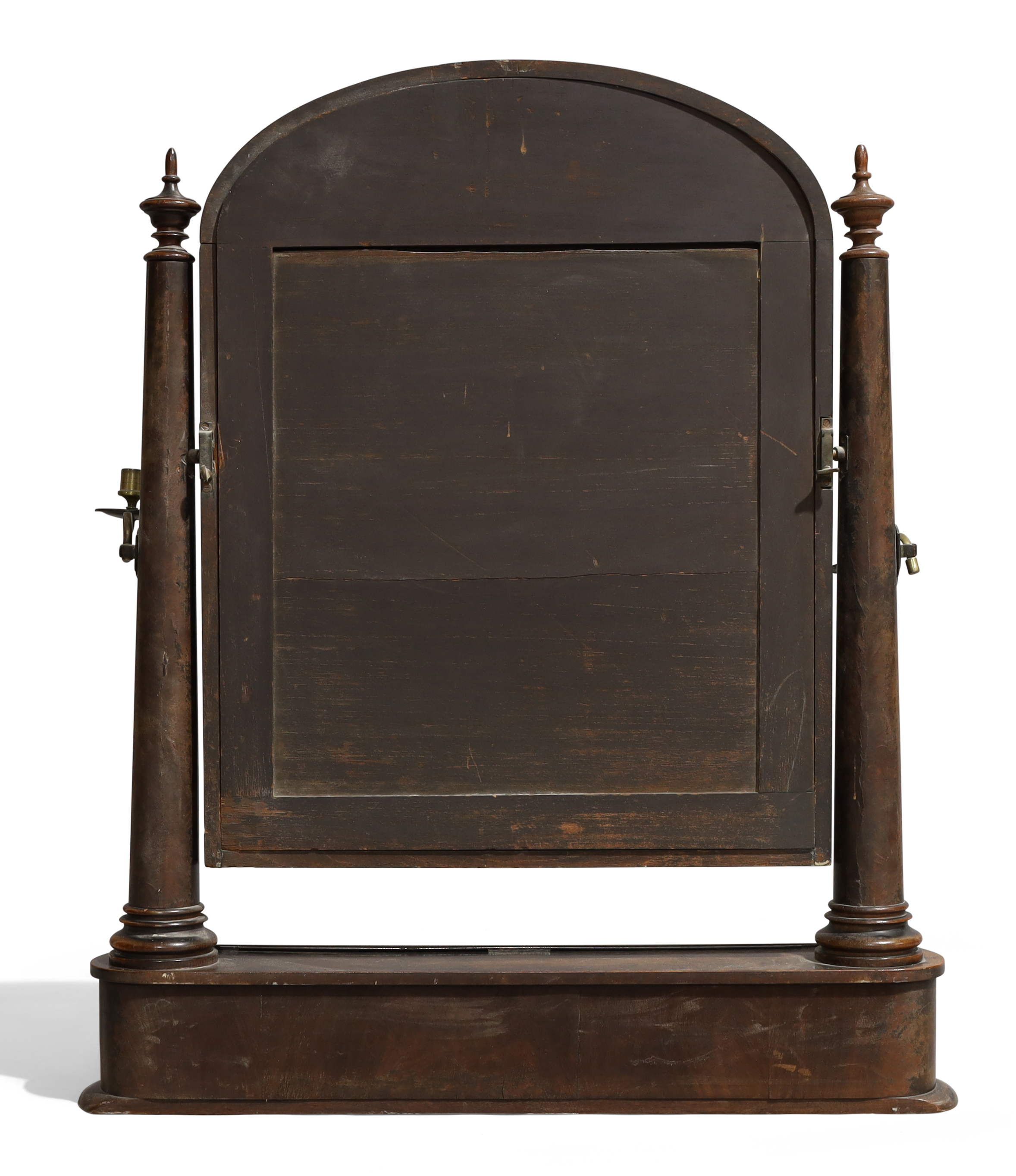 A large Victorian mahogany serpentine fronted dressing table mirror, c.1870, the rectangular mirr... - Image 3 of 3