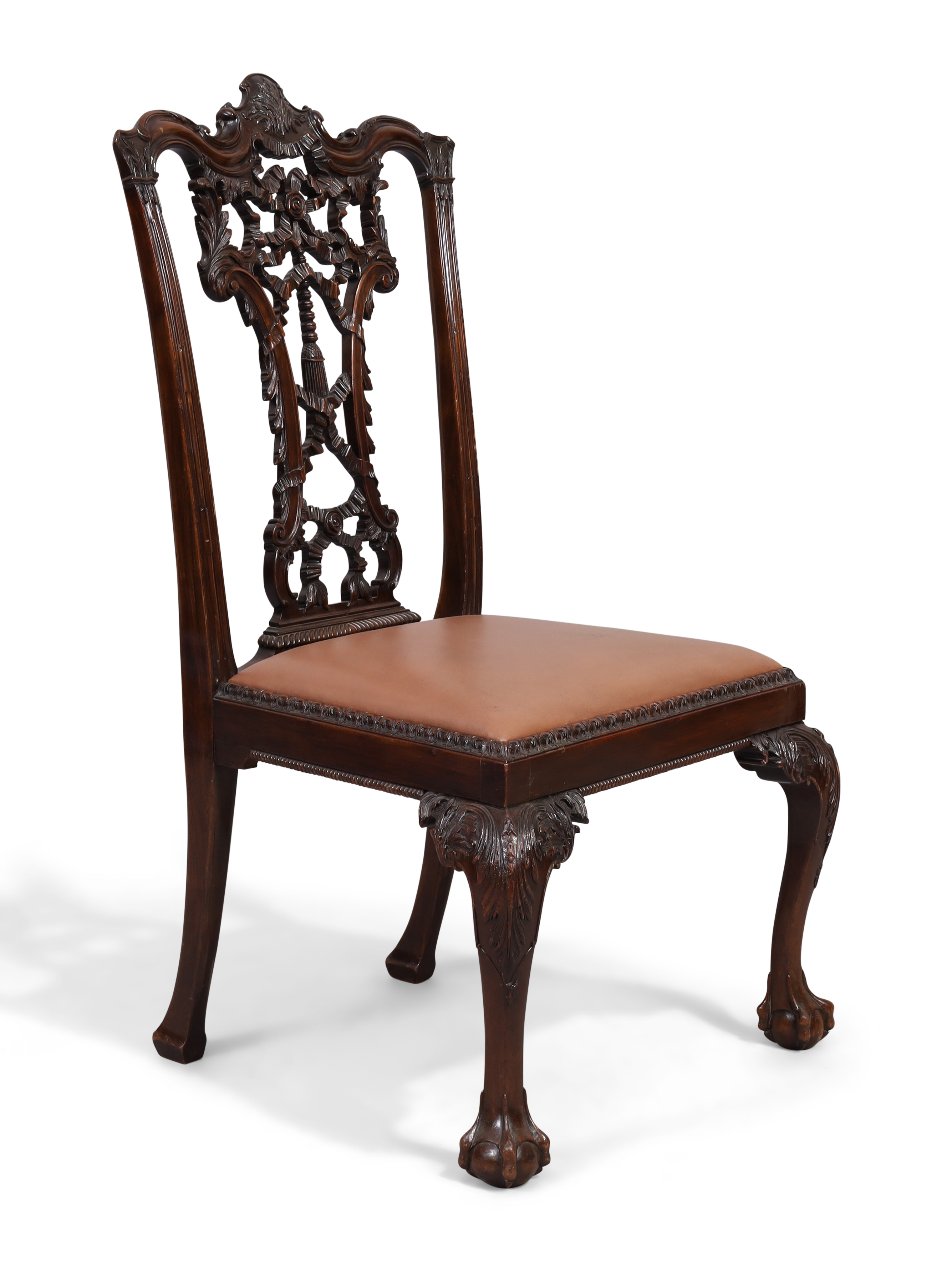 A set of eight George III style mahogany dining chairs - Image 4 of 5