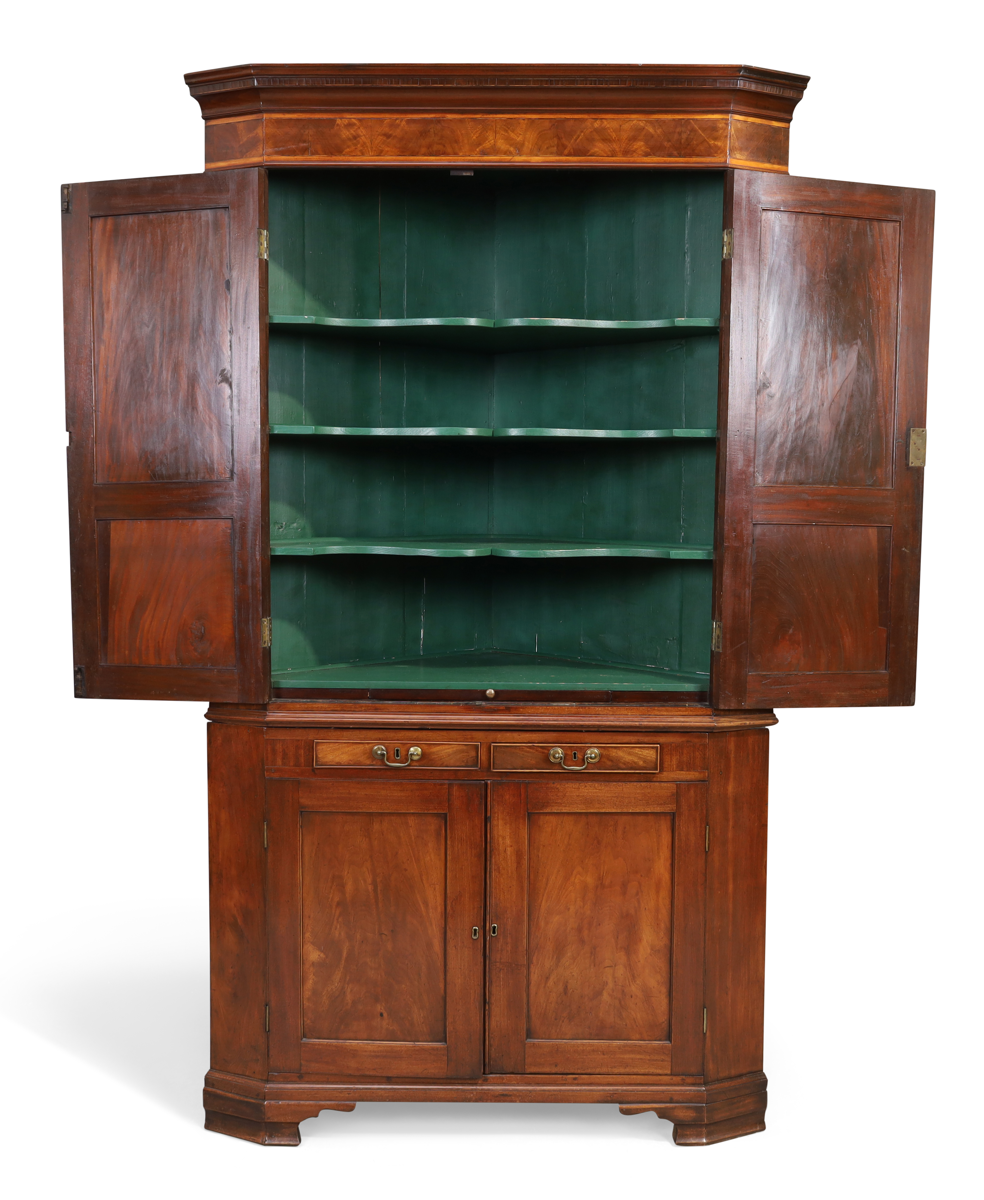 A George III mahogany standing corner cupboard - Image 2 of 3
