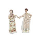 Two Ansbach porcelain figures from the Nations du Levant series, c.1767, the Wallachian Princess ...