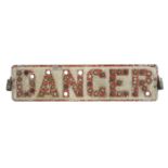 A cast aluminium and enamel 'Danger' road sign