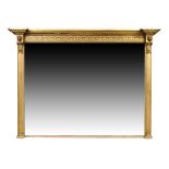 A Regency giltwood overmantel mirror, by Thomas Fentham, c.1820, the moulded cornice above frieze...