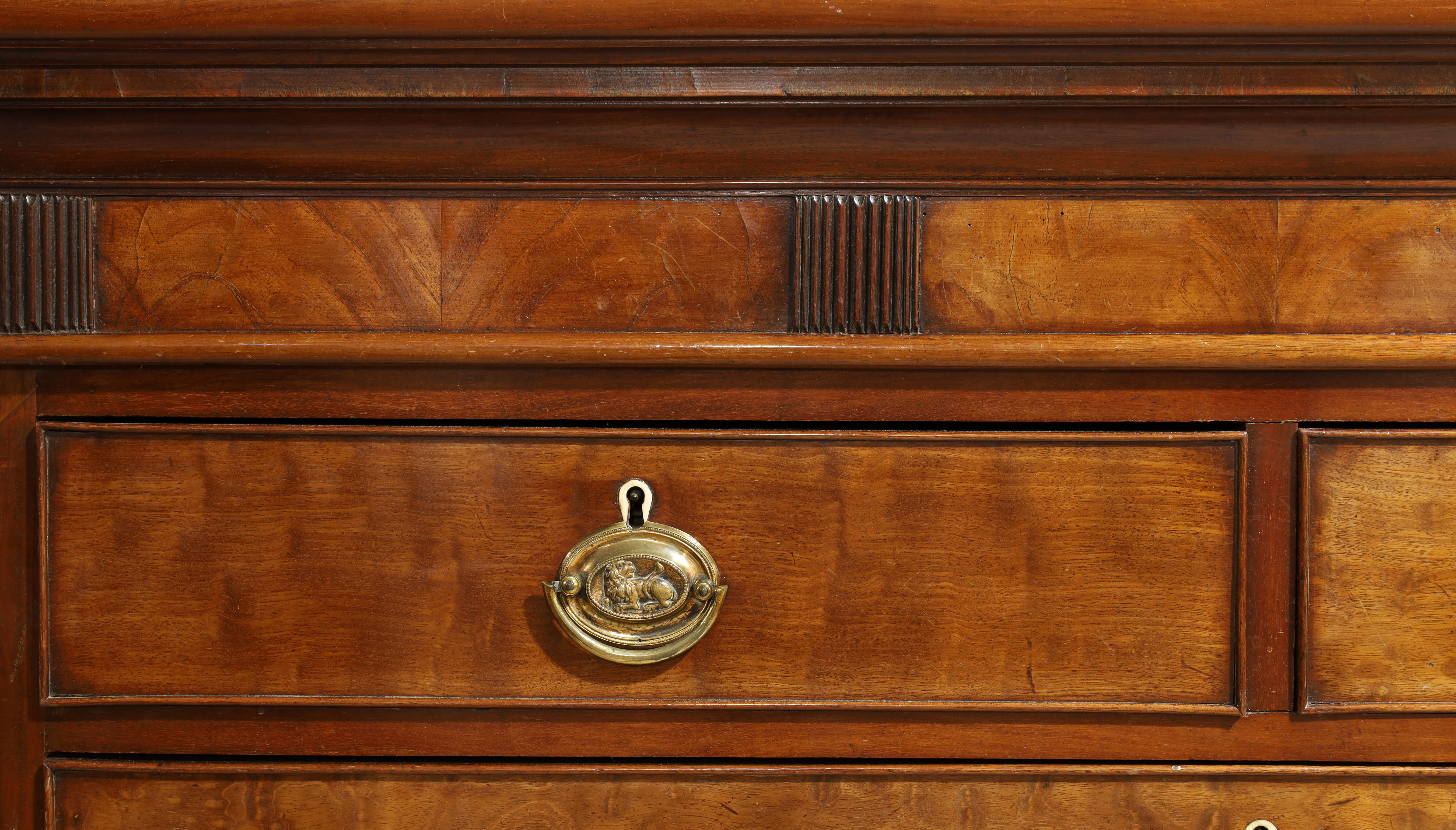 A George III mahogany chest-on-chest, c.1780, the moulded stepped cornice above an arrangement of... - Image 2 of 2