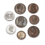 A collection of bronze commemorative medallions, comprising: Robert Stephenson, by L. C. Wyon, 18...