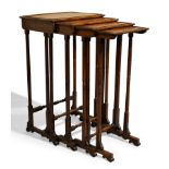 A William IV rosewood nest of quartetto tables