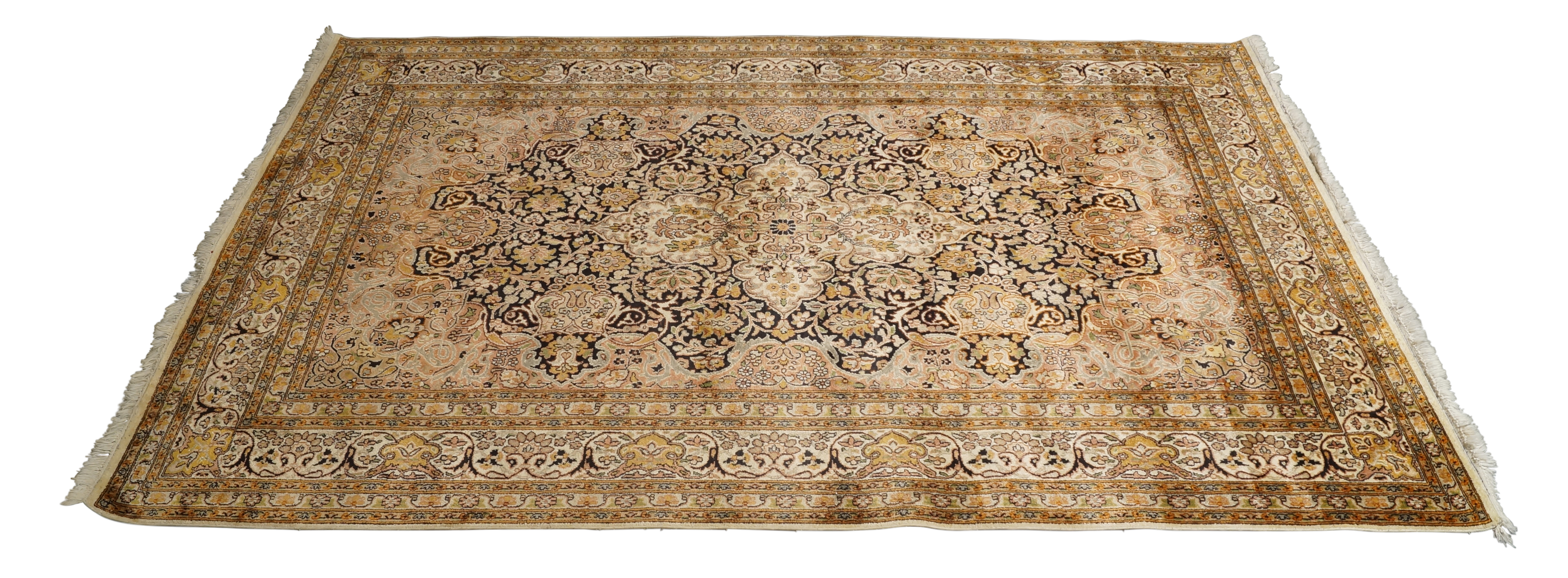 A Persian Hamadan part silk rug - Image 2 of 4