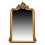 A French rococo giltwood mirror