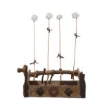 Robert Race, b. 1943, Spring Time, a hand-operated automaton, driftwood, woods, bamboo, iron, fea...