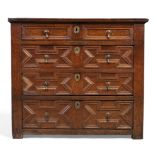 A Charles II oak chest