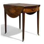 A George III mahogany and marquetry Pembroke table