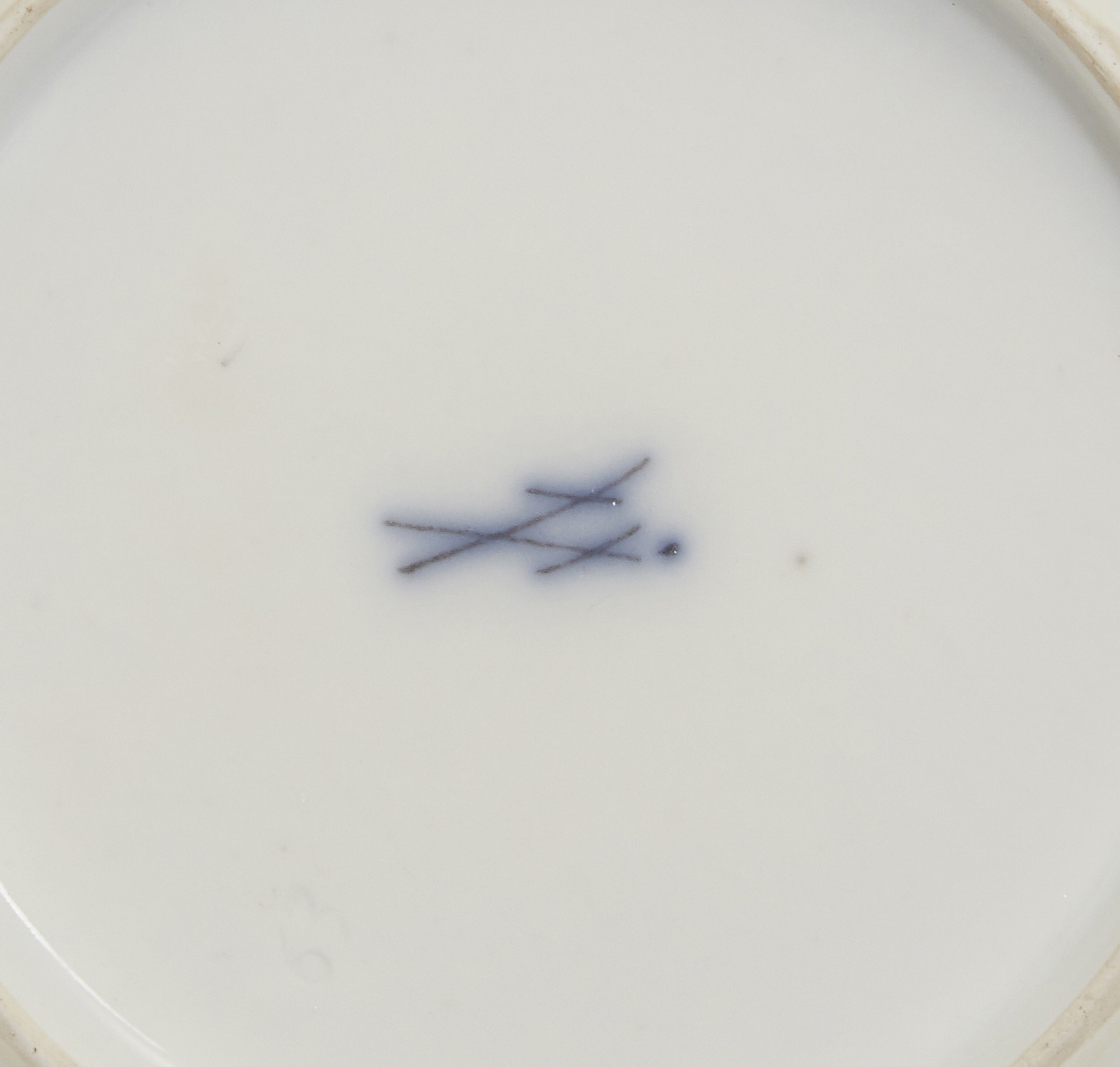 A Meissen porcelain yellow-ground part tea-service, c.1740-50, blue crossed swords marks, Pressnu... - Image 2 of 2
