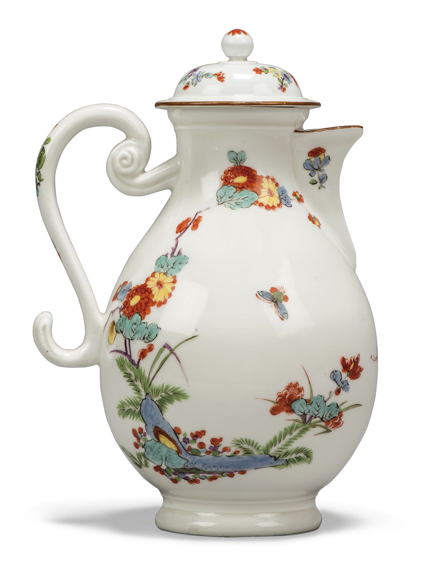 A Meissen porcelain Kakiemon baluster coffee-pot and cover