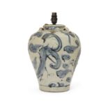 A Chinese provincial blue and white vase