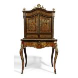 A French boulle work serpentine front secretaire