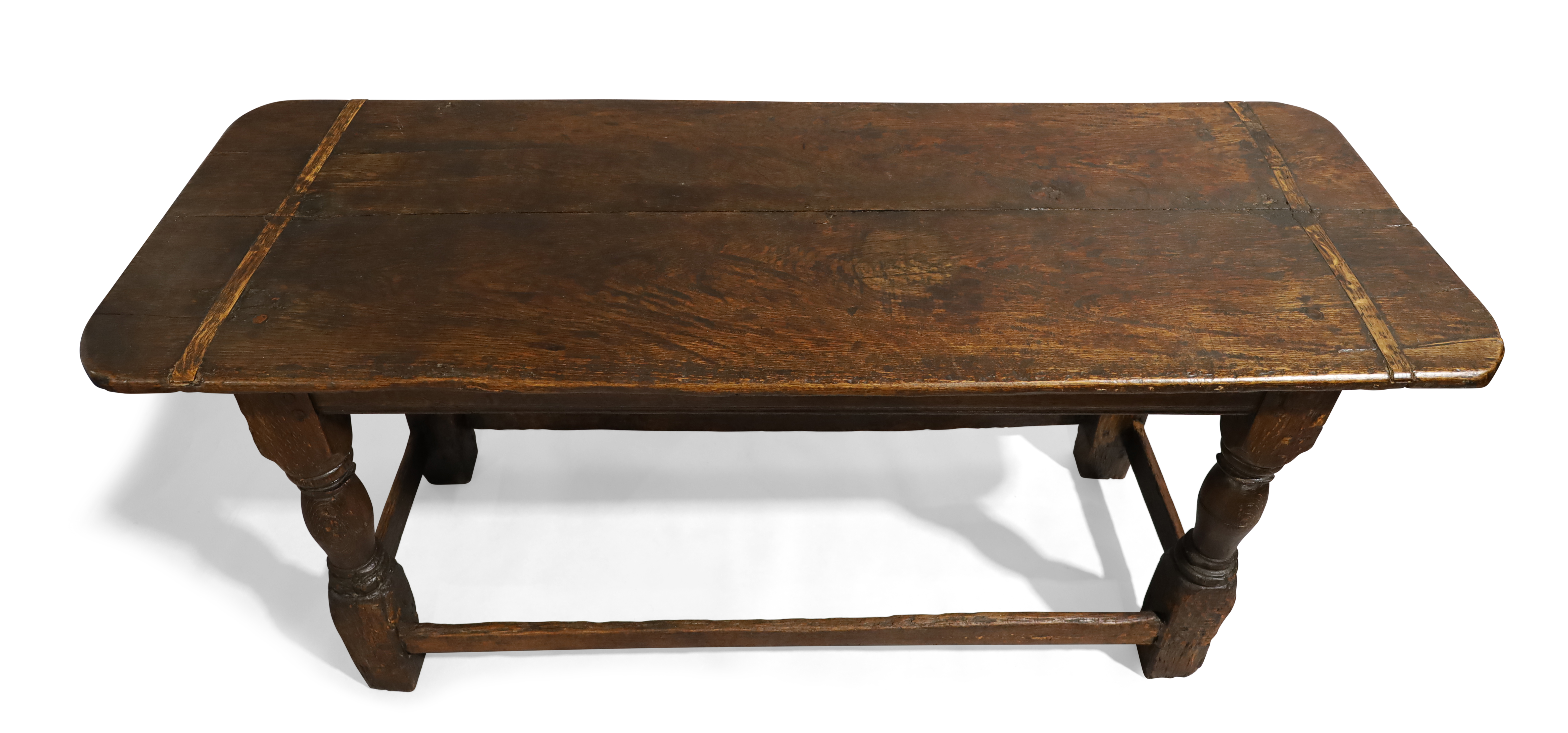 An English oak refectory table - Image 2 of 2