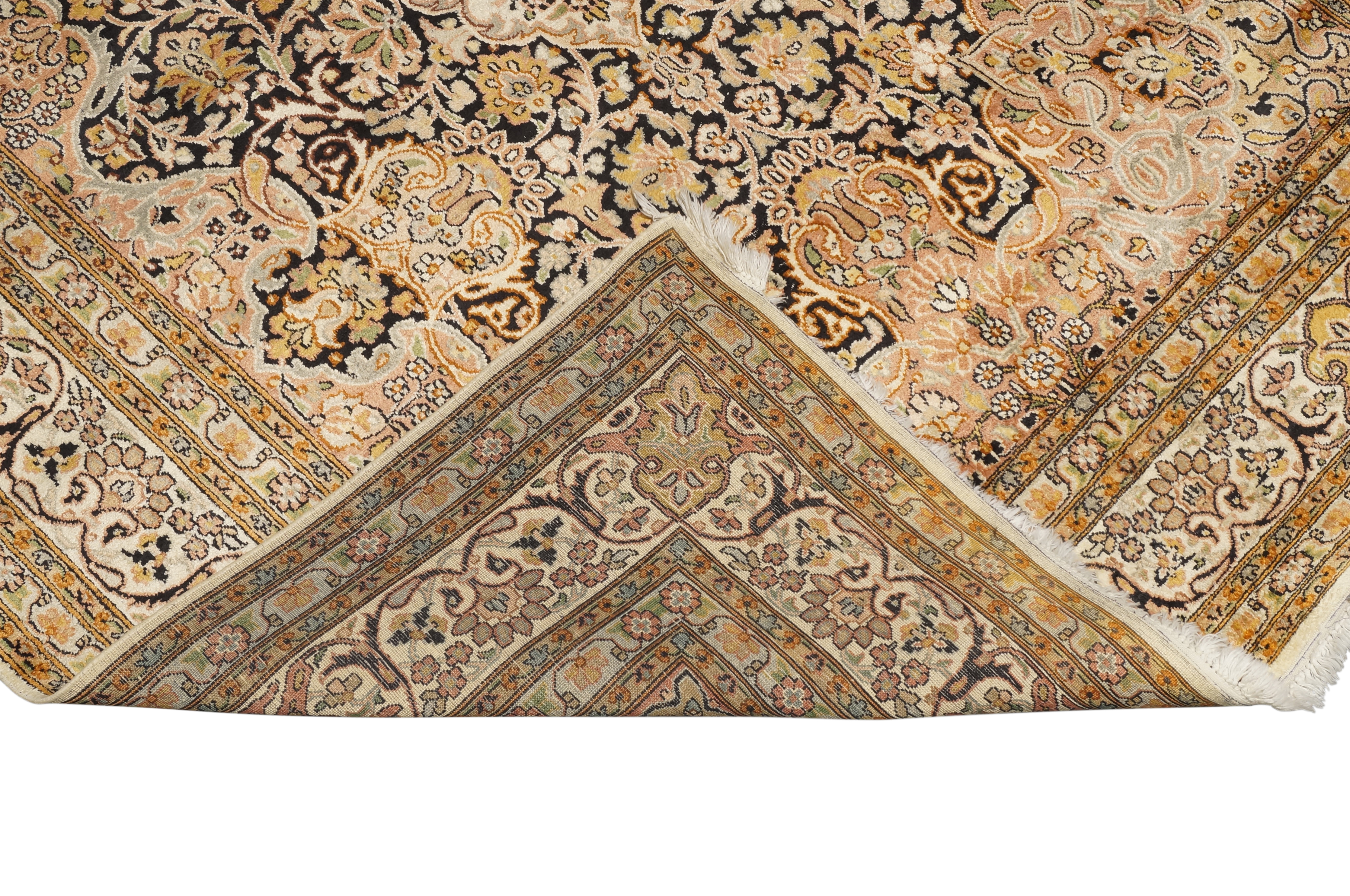 A Persian Hamadan part silk rug - Image 4 of 4