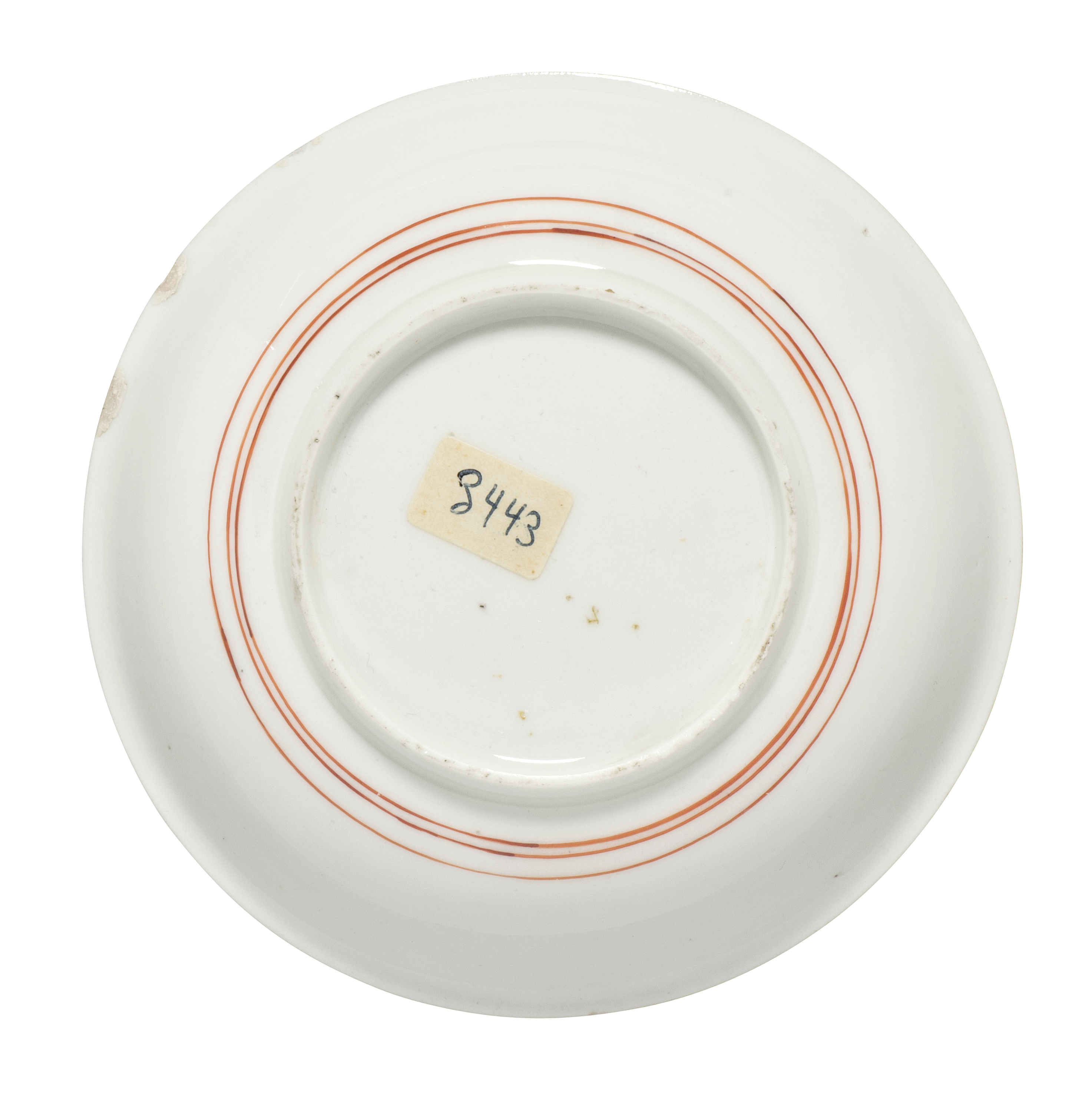 A Meissen porcelain chinoiserie tea bowl and saucer, c.1723-24, painted in the manner of J.G. Hör... - Image 4 of 6
