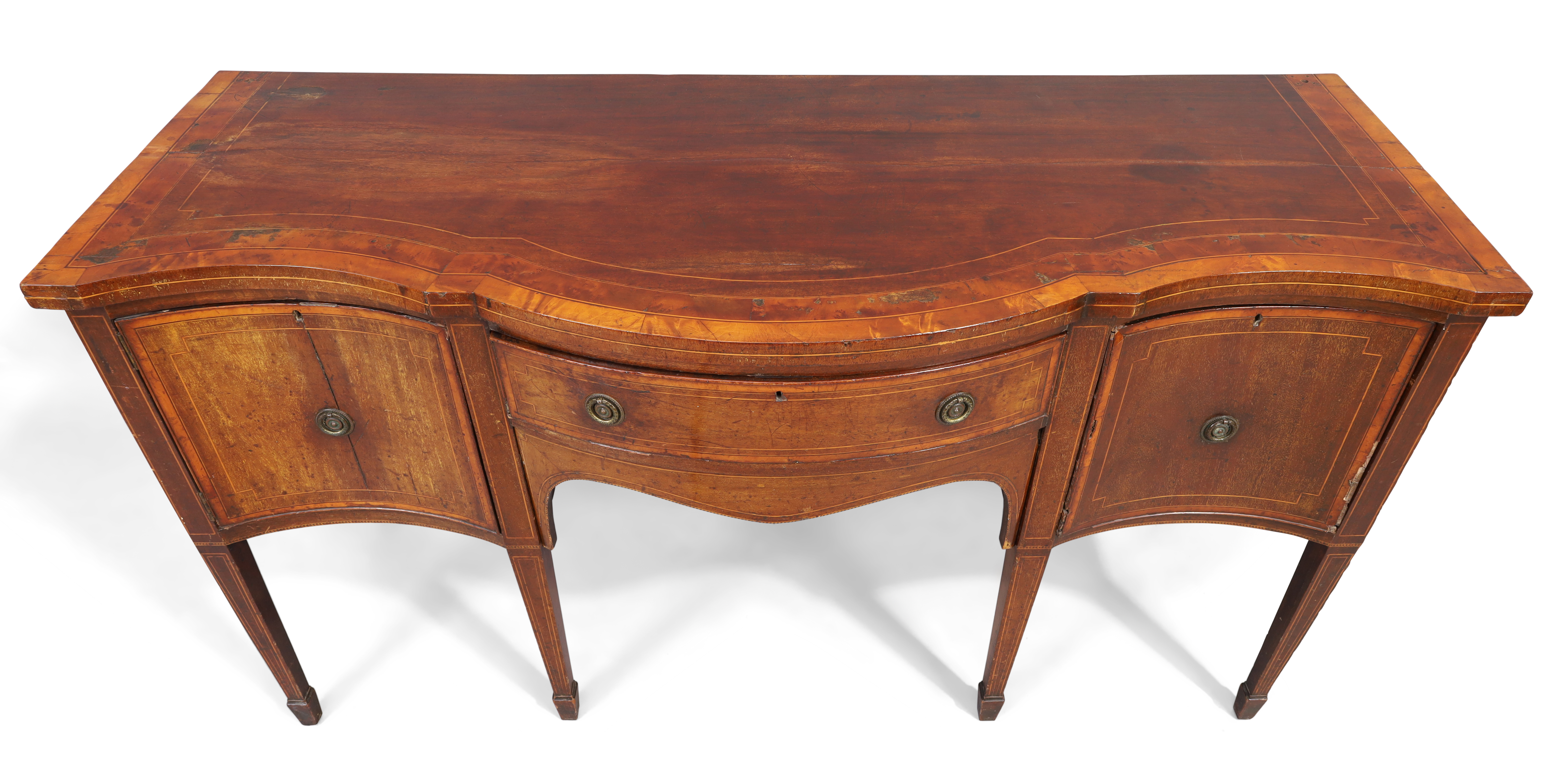A George III mahogany serpentine fronted sideboard - Image 2 of 3