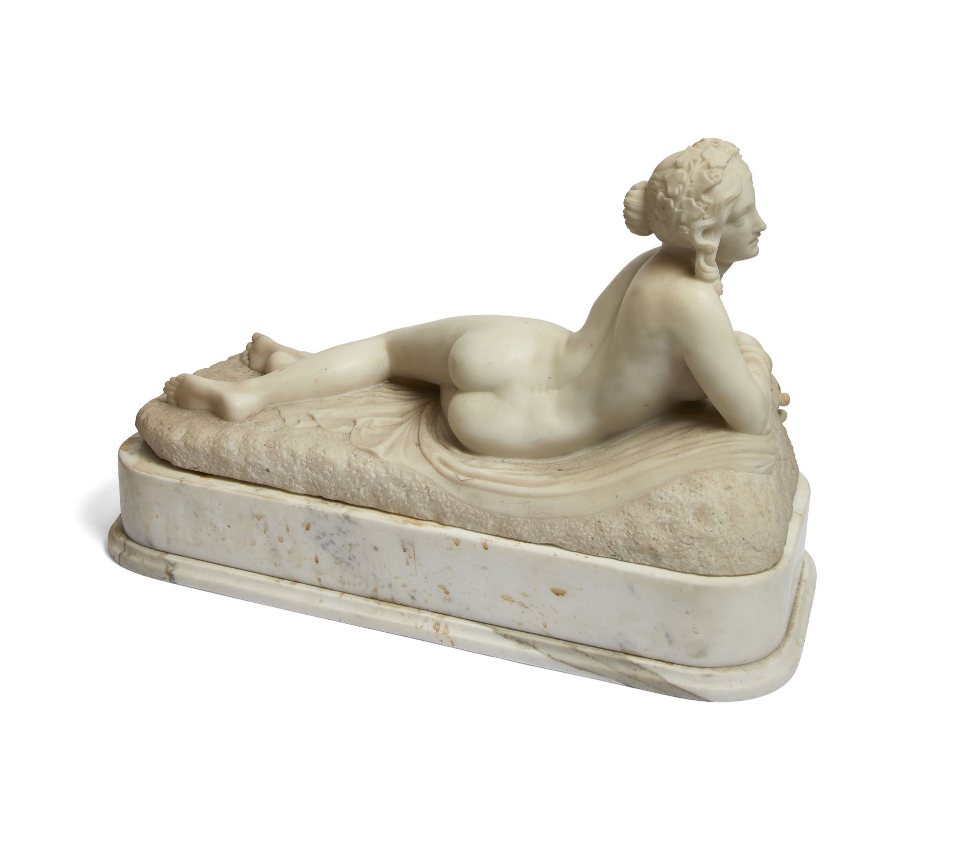 After Lorenzo Bartolini, Italian, 1777-1850, a marble sculpture of Dirce or Bacchante, second hal... - Image 2 of 3