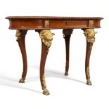 A French mahogany kidney shaped side table
