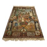 A Persian pictorial carpet