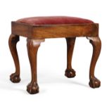 A George III walnut stool