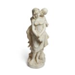 An Italian alabaster group of two young lovers, by G. Gambogi, late 19th/early 20th century, depi...