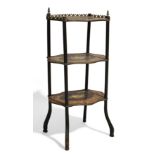 A French inlaid kingwood etagere