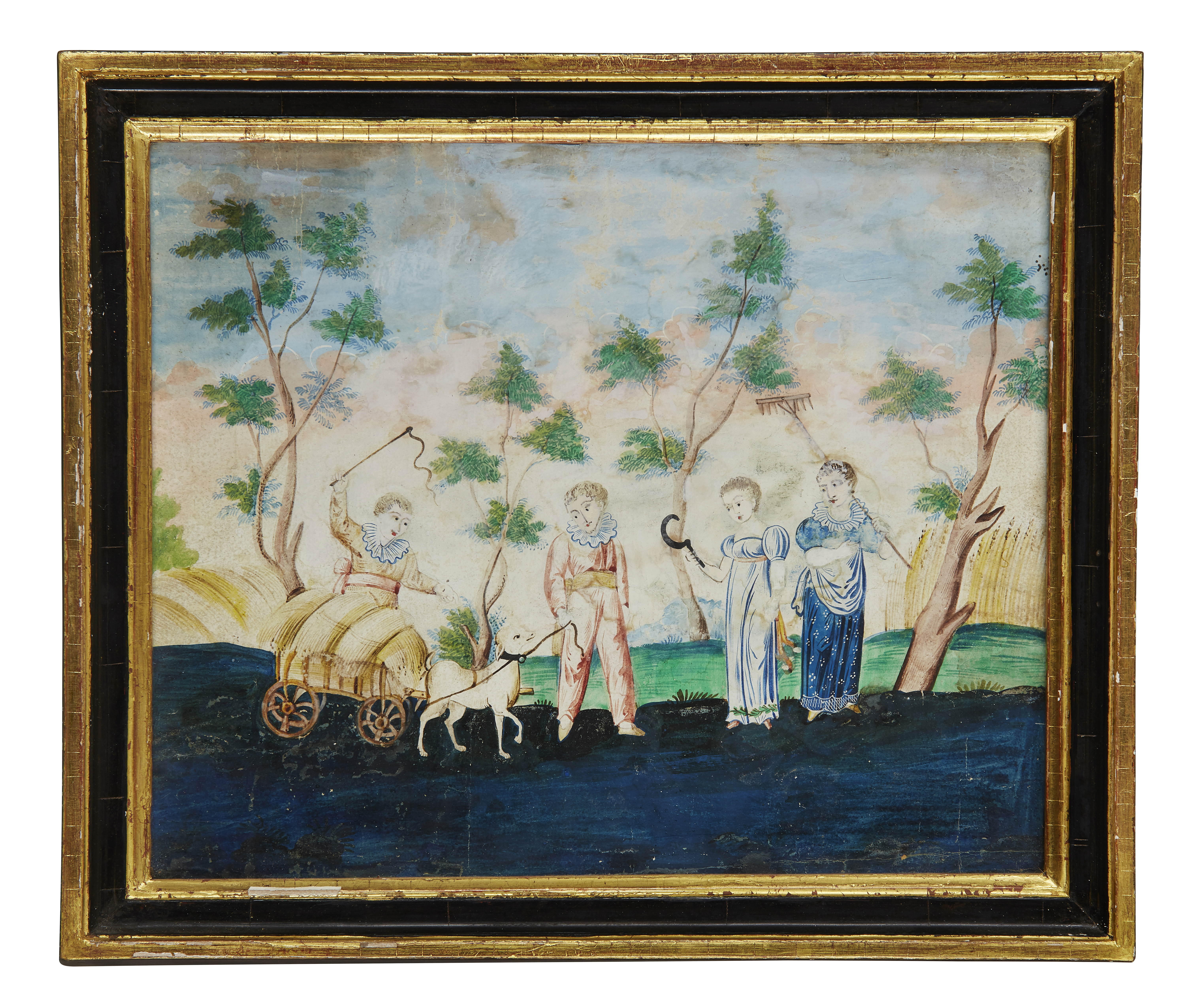 A set of four Italian paintings representing the Four Seasons - Image 3 of 4
