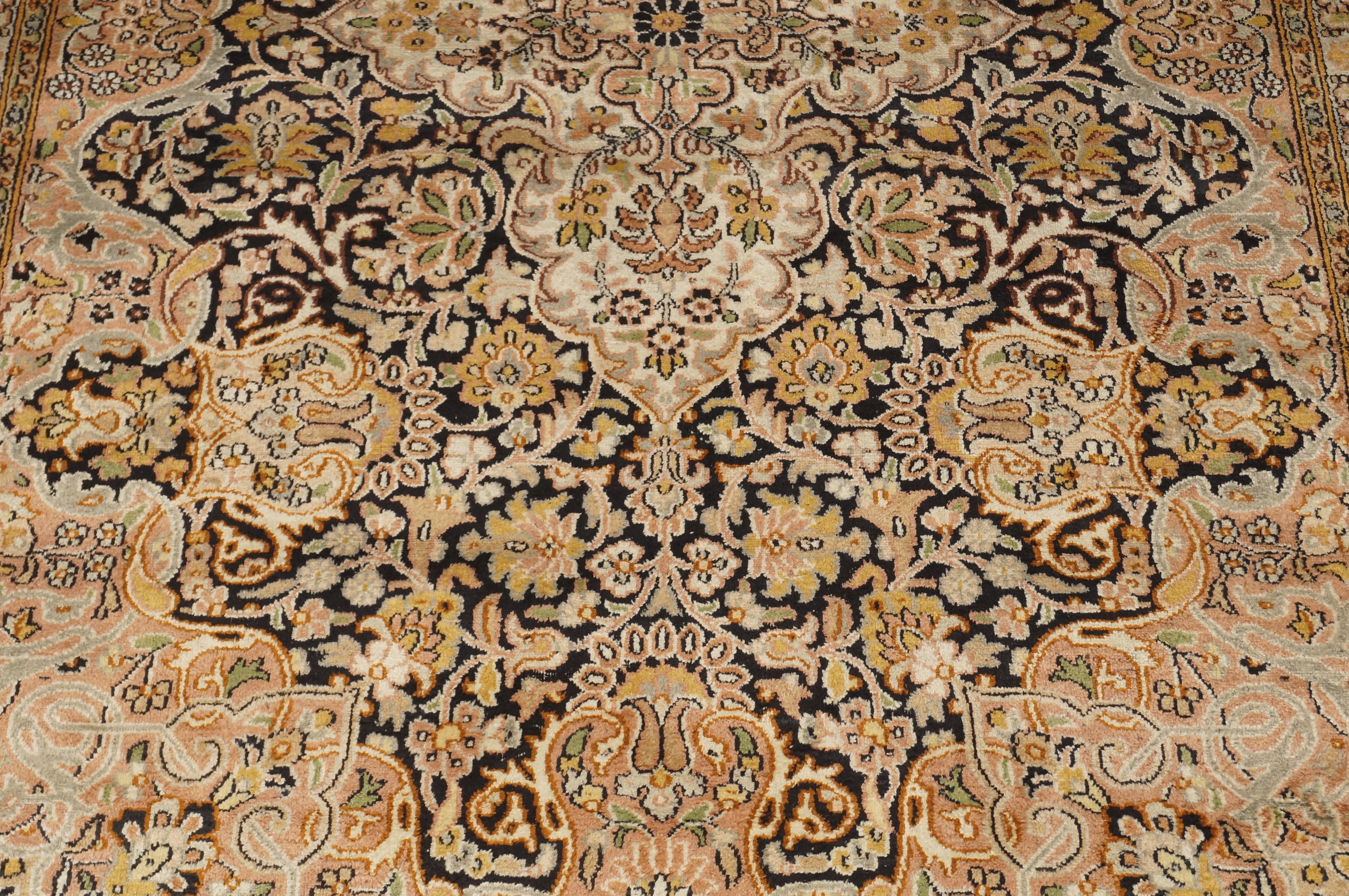 A Persian Hamadan part silk rug - Image 3 of 4