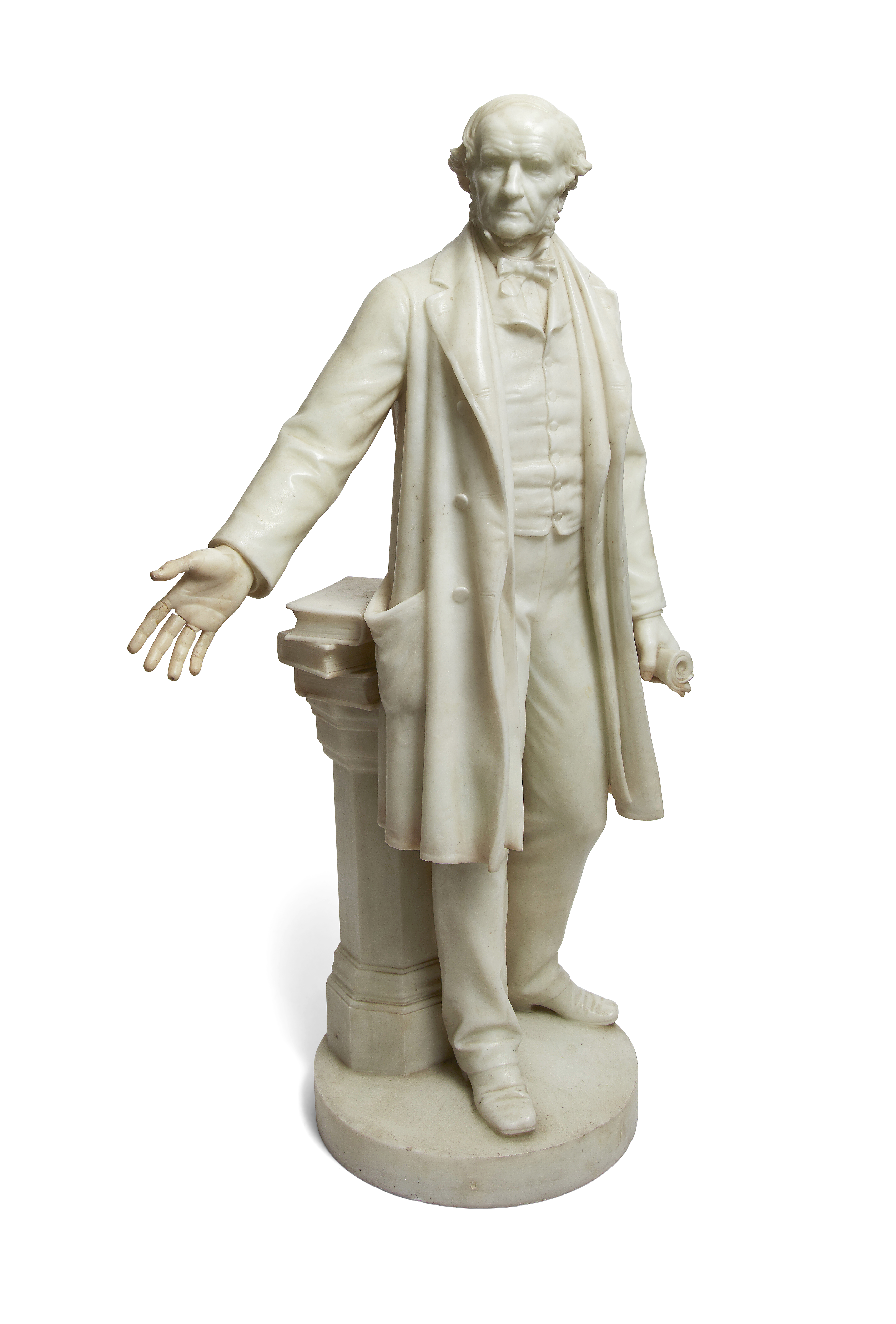 After Albert Bruce-Joy, Irish, 1842-1924, a marble statue of William Ewart Gladstone, 1809-98, la...