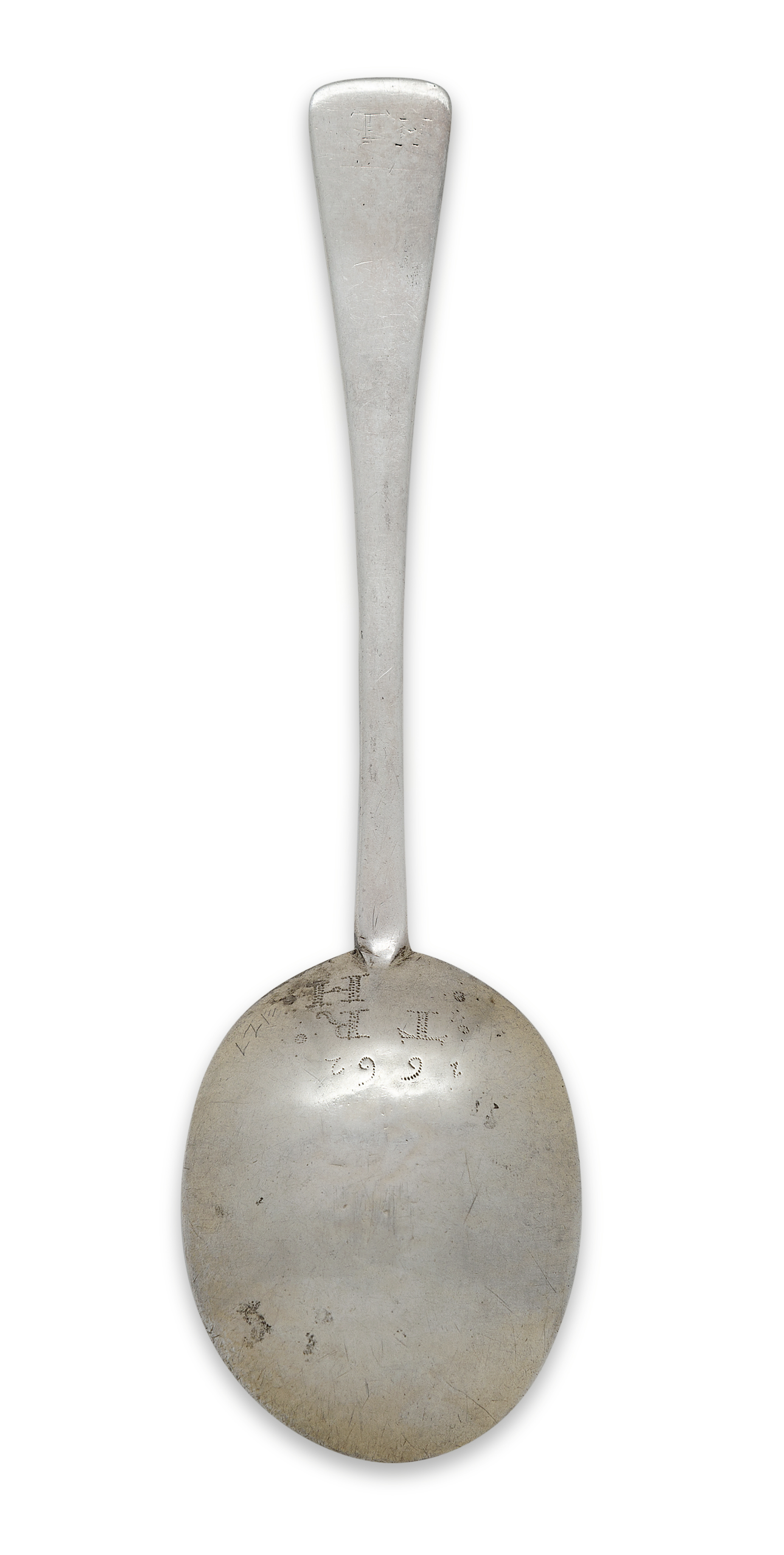 A 17th century West Country silver Puritan spoon, Exeter, c.1660, Edward Anthony, prick dated 166... - Image 2 of 2