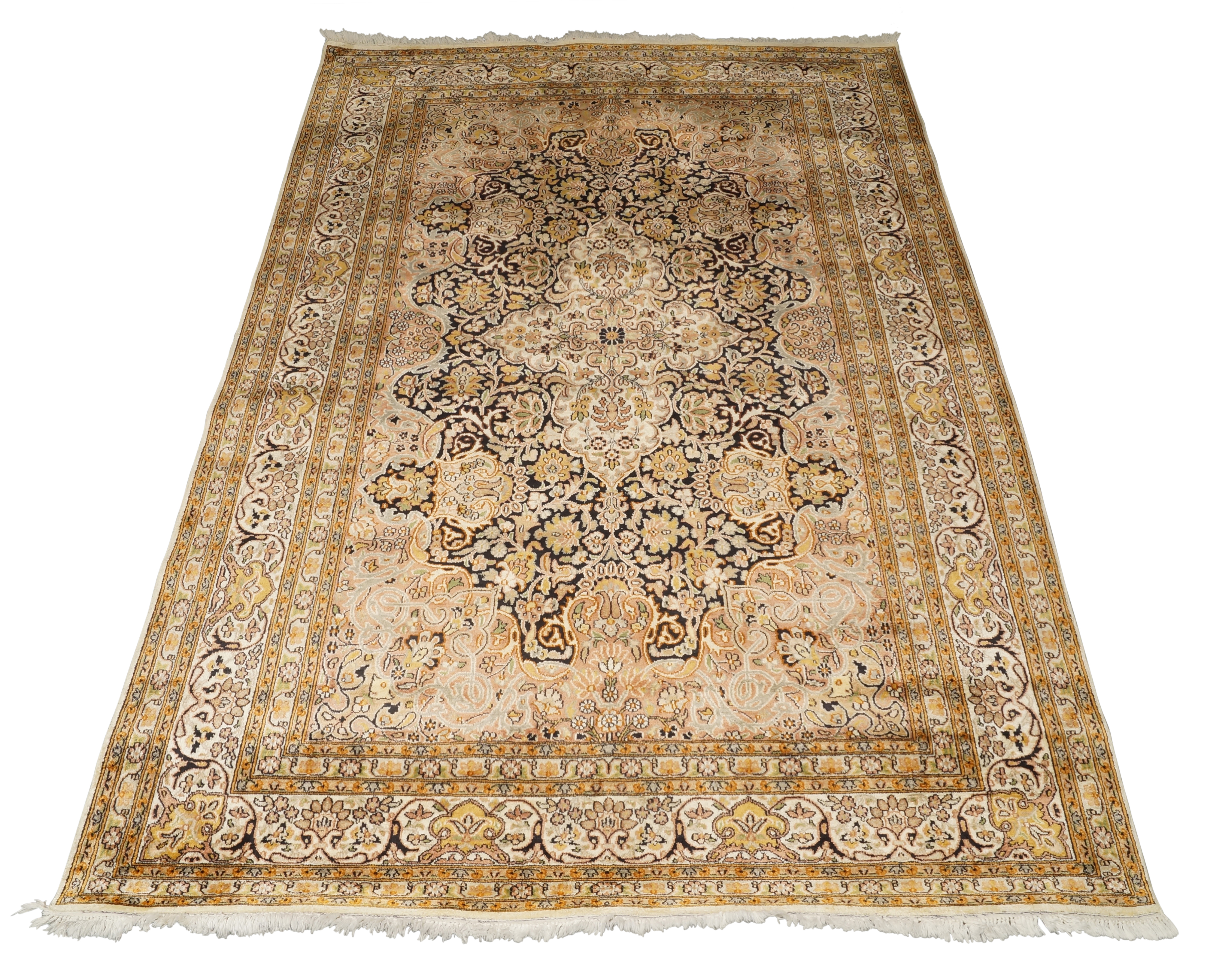 A Persian Hamadan part silk rug