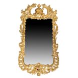 A George III Chippendale style giltwood mirror