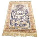 A Silk Kayseri prayer rug